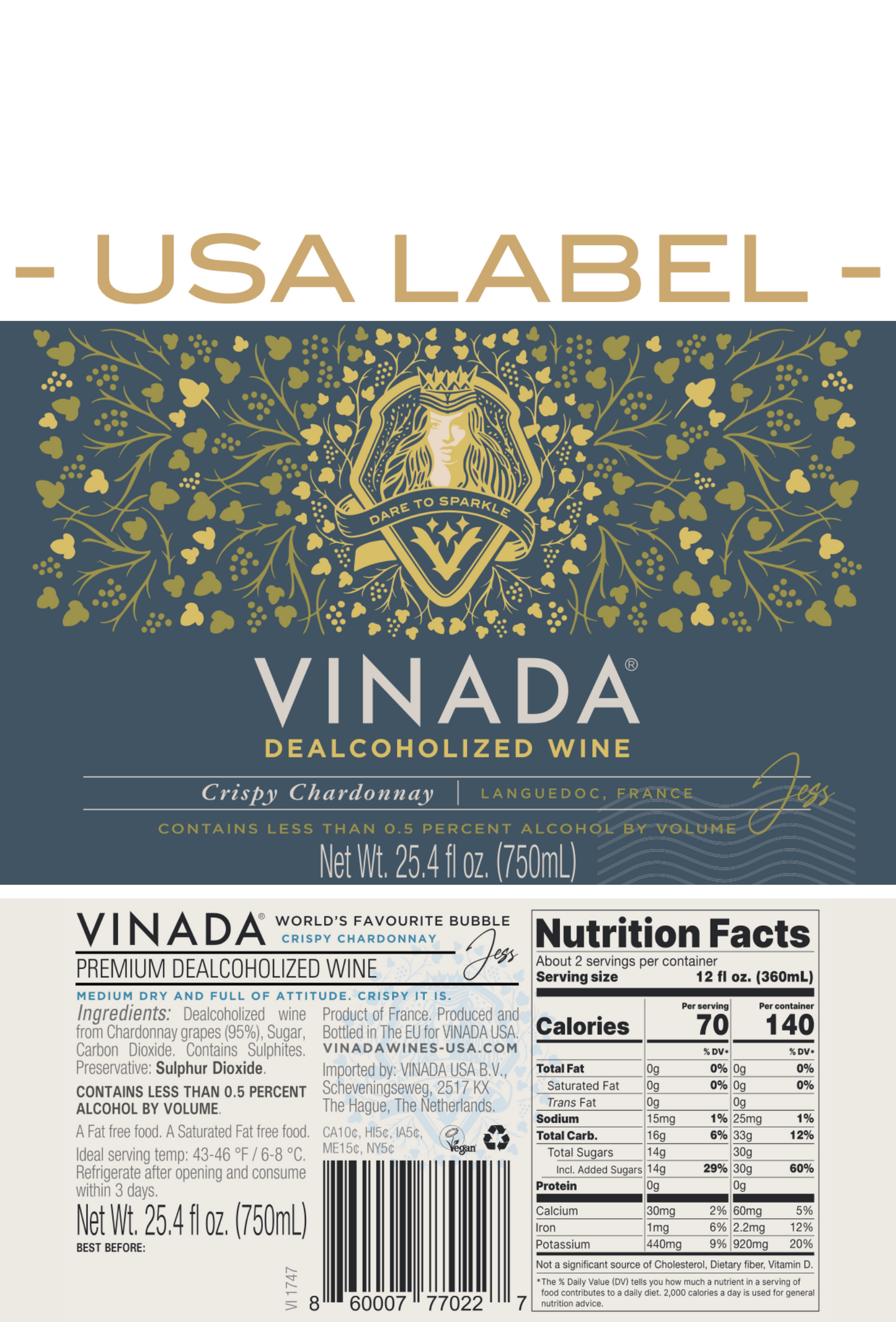 VINADA® - CRISPY CHARDONNAY (0%) 25.4 fl oz