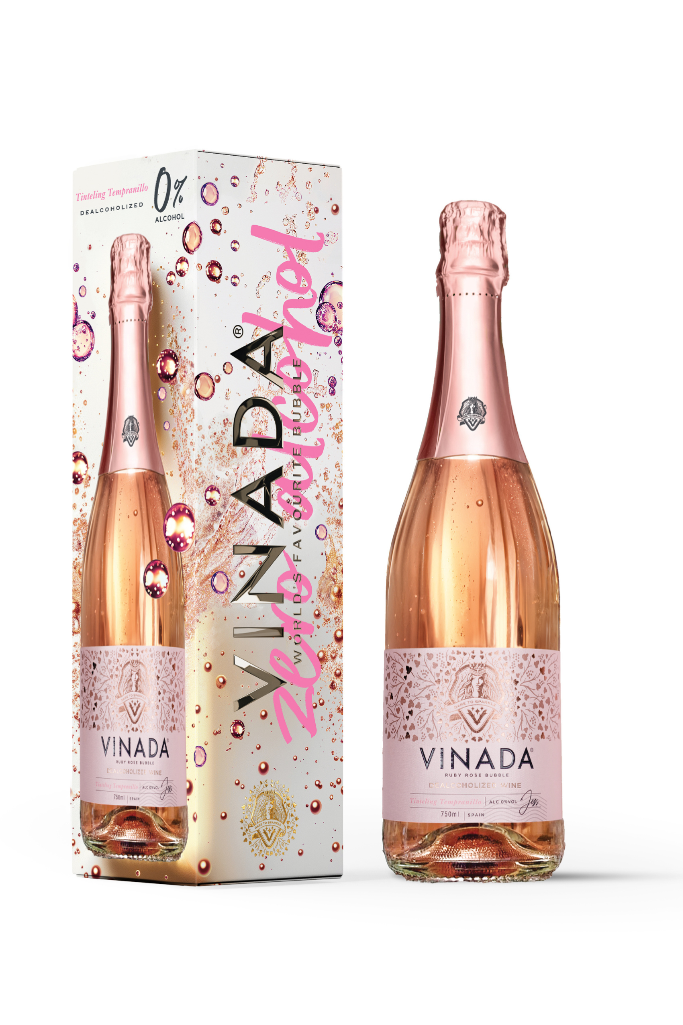VINADA® - TINTELING TEMPRANILLO ROSÉ (0%)25.4 fl oz GIFTSET VINADA® - TINTELING TEMPRANILLO ROSÉ (0%)25.4 fl oz GIFTSET