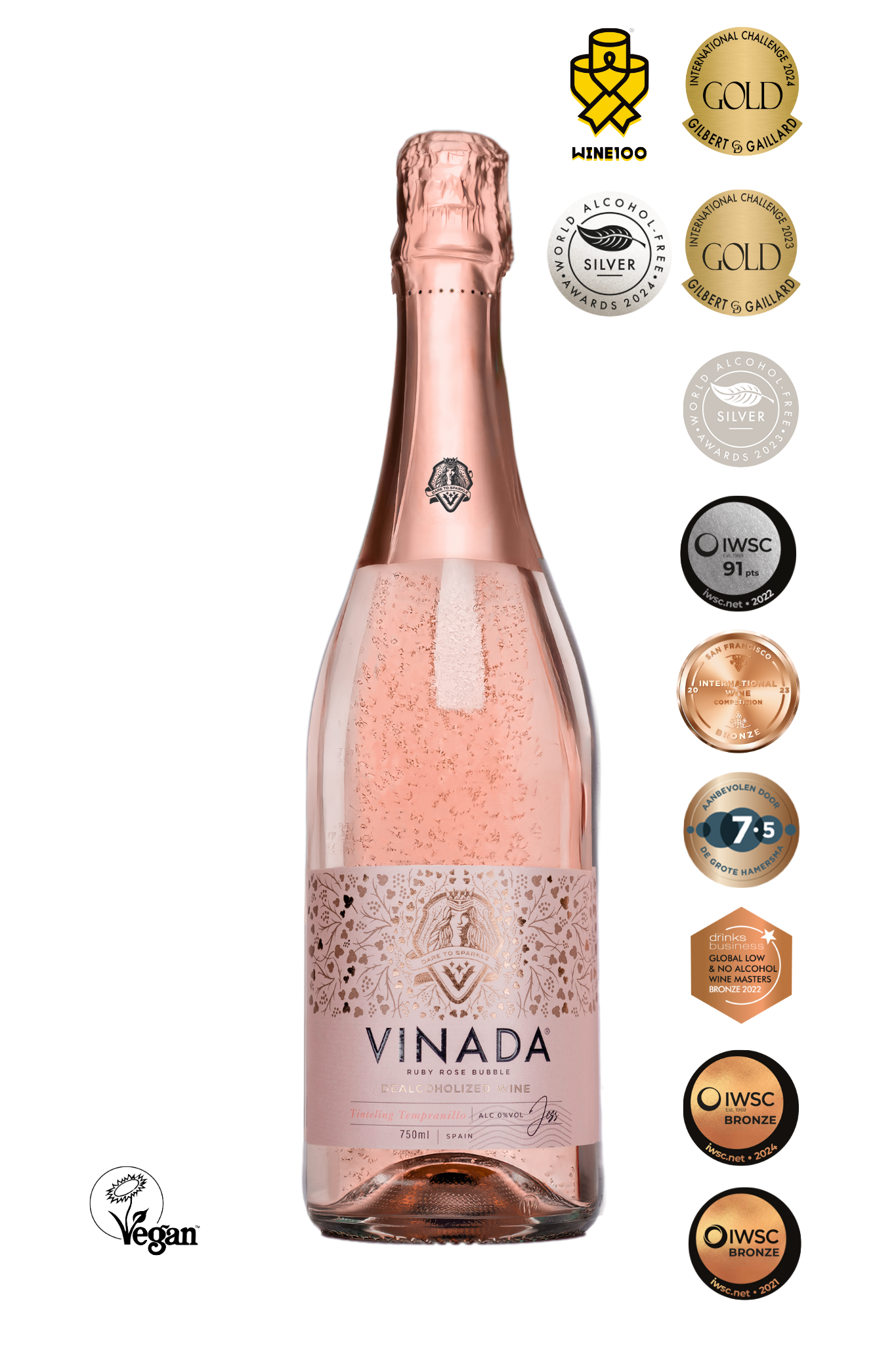 VINADA® - TINTELING TEMPRANILLO ROSÉ (0%) 25.4 fl oz