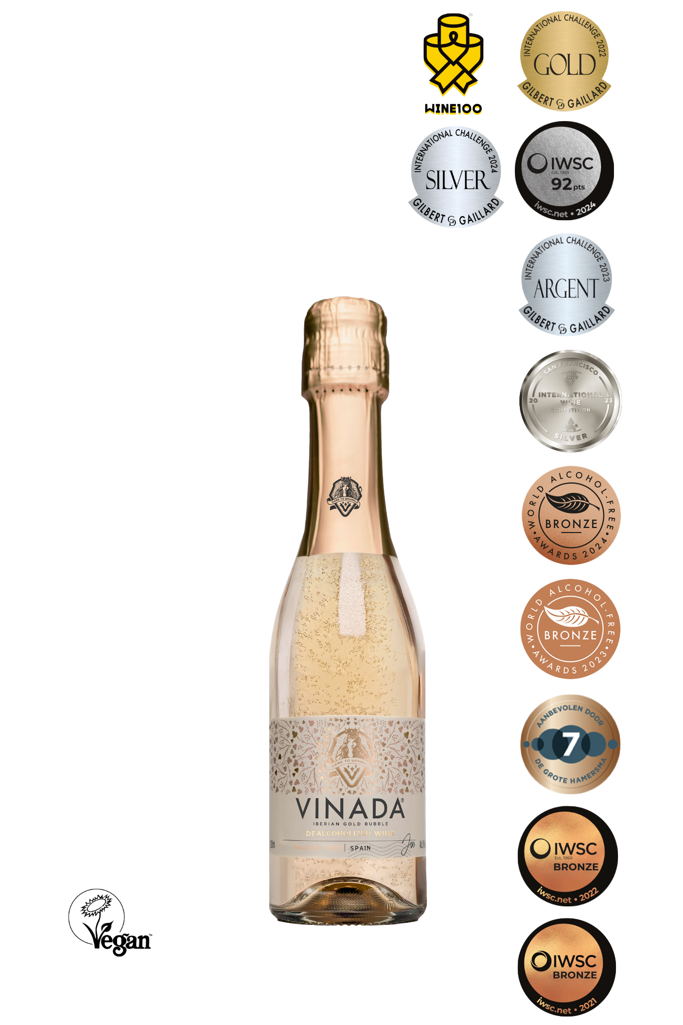 VINADA® - AMAZING AIRÉN GOLD MINI (0%) 6.8 fl oz WHS