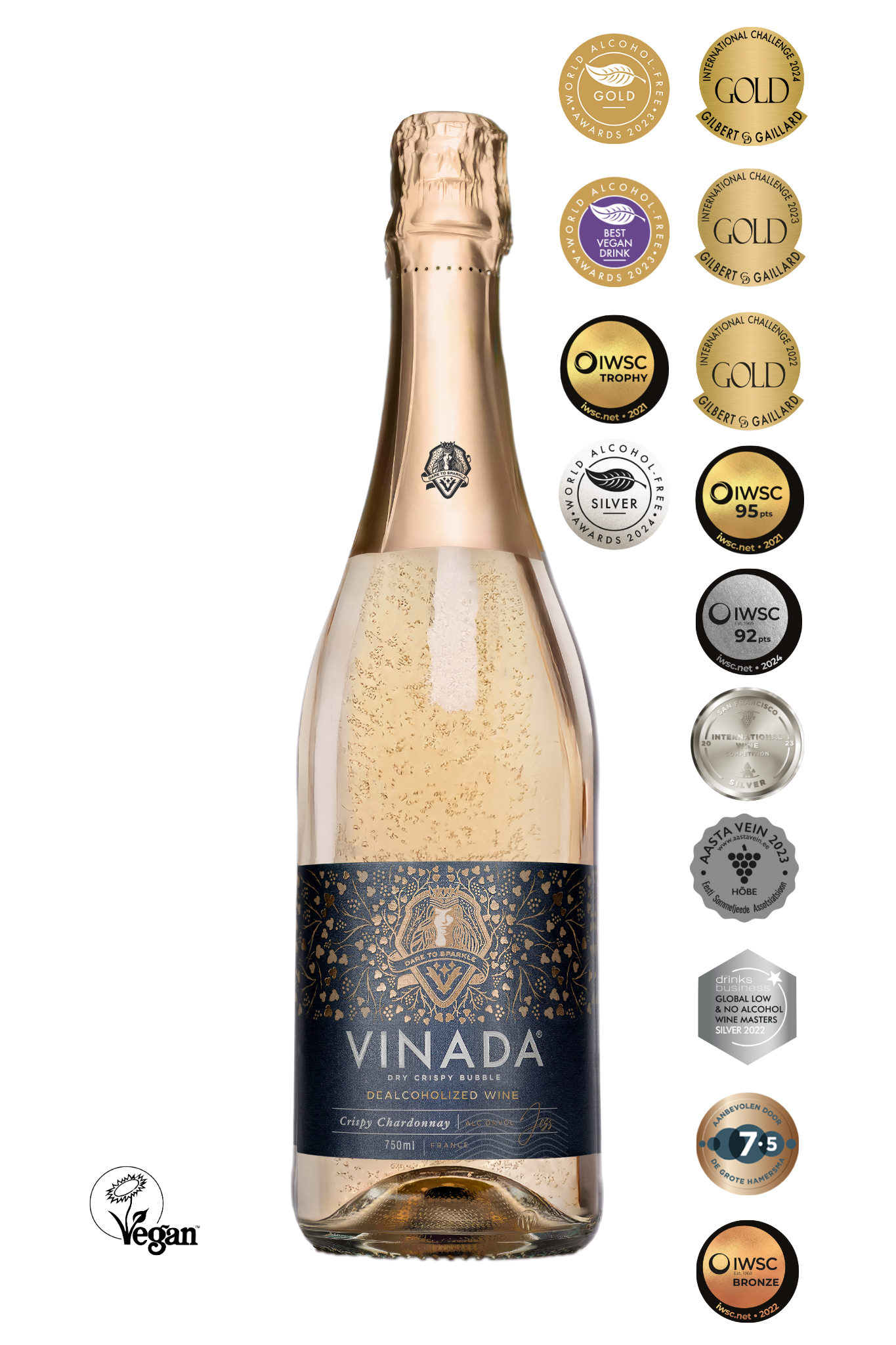 VINADA® - CRISPY CHARDONNAY (0%) 25.4 fl oz WHS